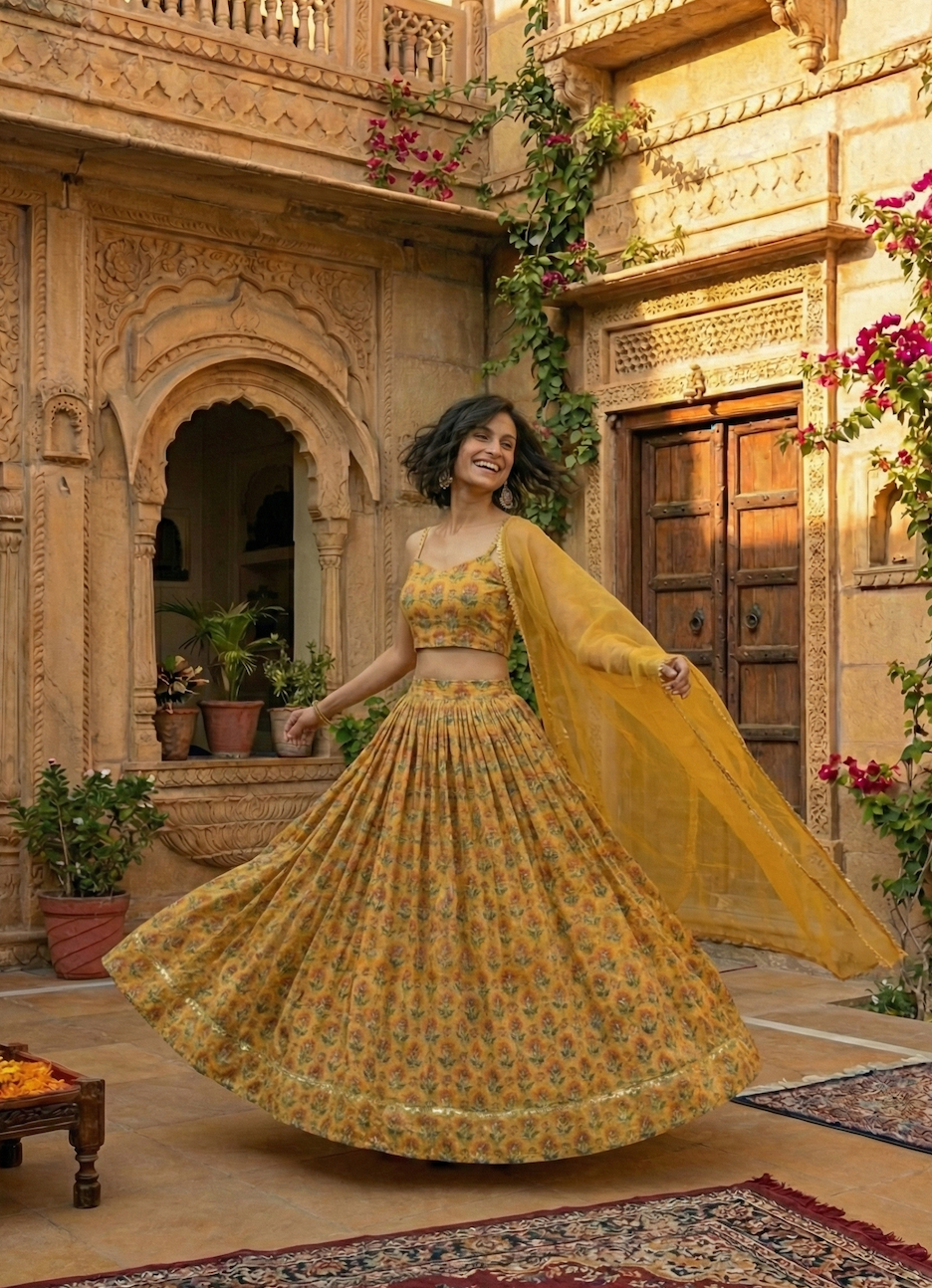 Sunshine Floral Lehenga Set