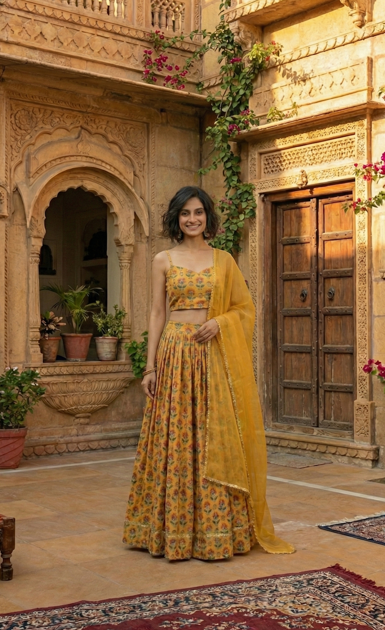 Sunshine Floral Lehenga Set