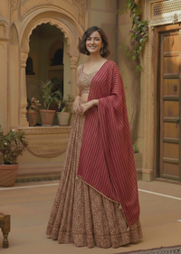 The "Rustic Bagh" Hand-Block Print Lehenga Set