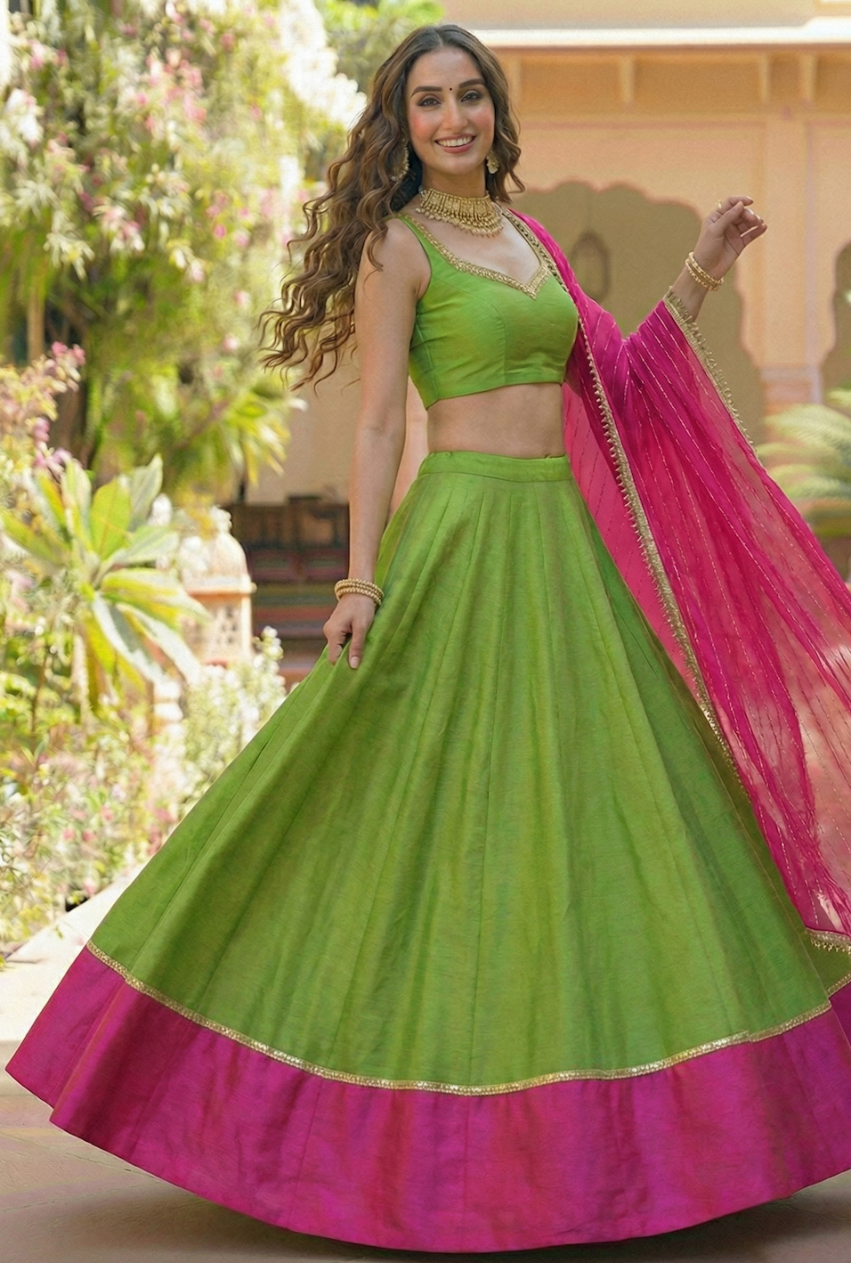 The Green & Rani Silk Set