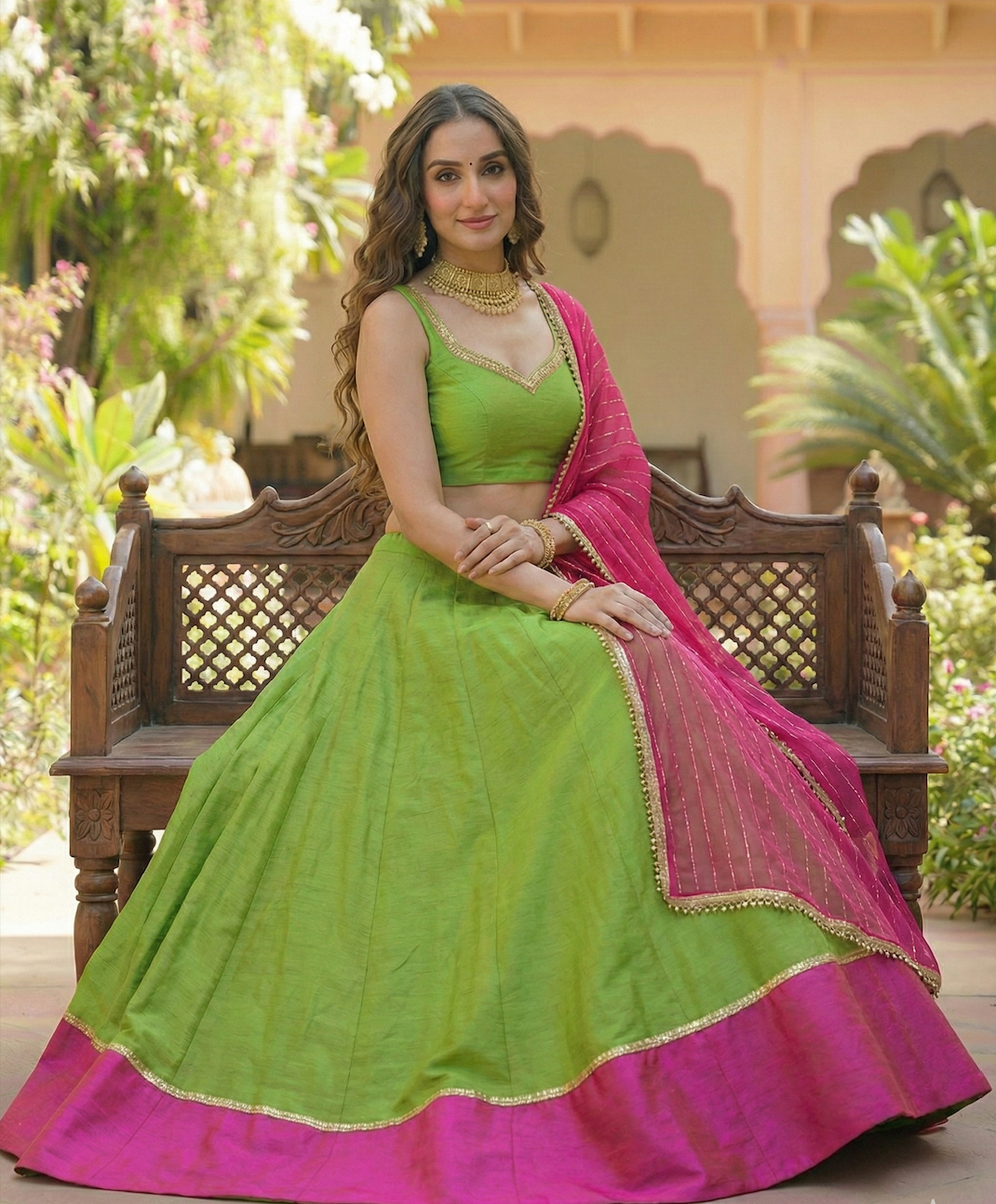 The Green & Rani Silk Set
