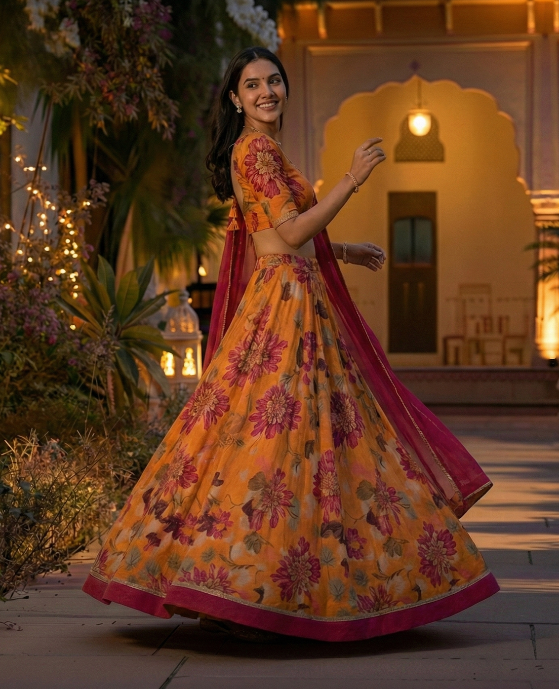 Radiant Sunset Floral Set