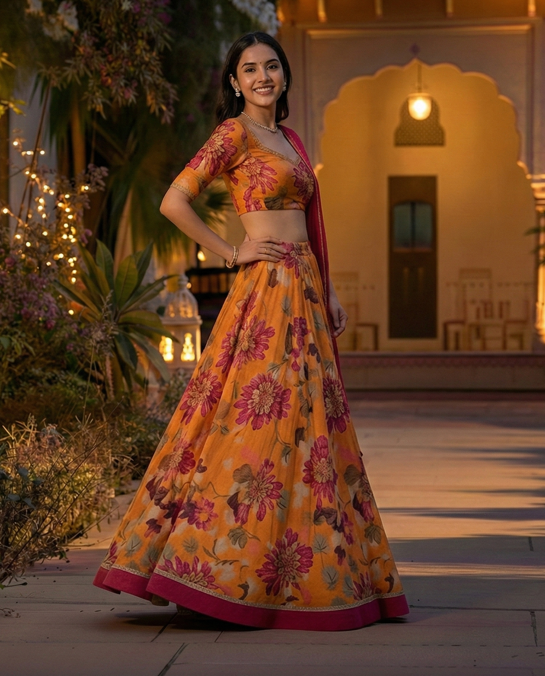 Radiant Sunset Floral Set